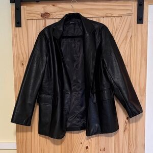 Black Leather Blazer
